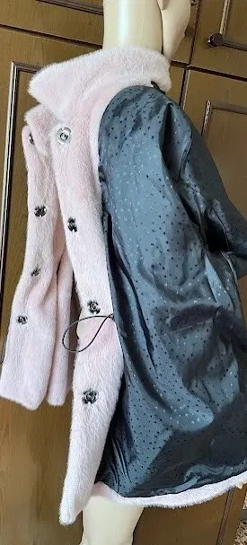 Cappotto Ekoluk pelliccia sintetica rosa Donna XL