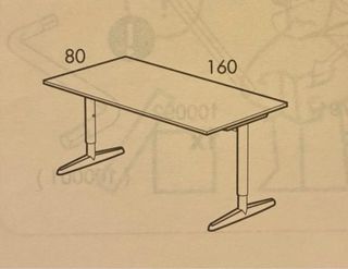 Escritorio madera y metal
