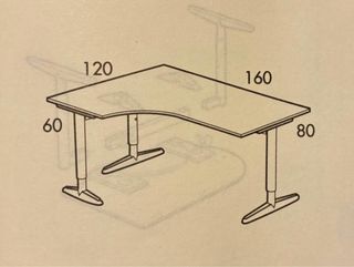 Escritorio madera y metal