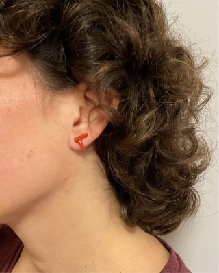 Pendientes Coral Rojo y Plata