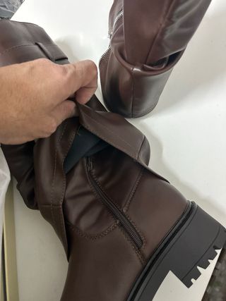 Stivali donna marrone zip tg 39 nuovo