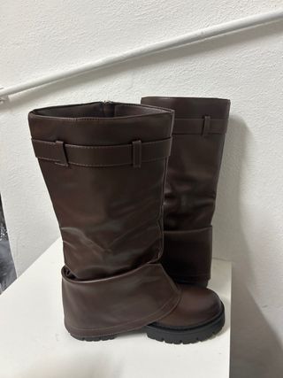 Stivali donna marrone zip tg 39 nuovo