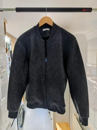 Bomber franela gris Mango Talla S