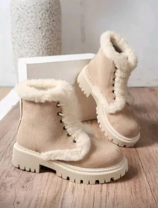 Botas de invierno beige mujer