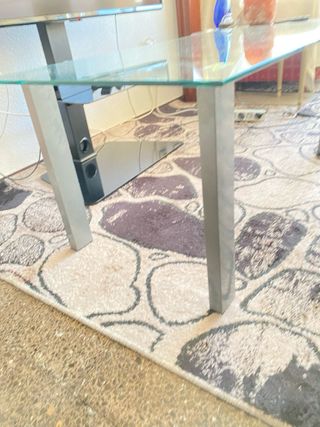 Mesa de centro cristal y metal (Urge)