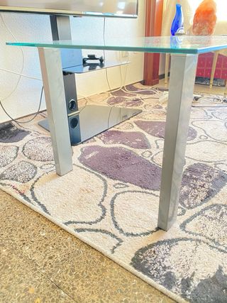 Mesa de centro cristal y metal (Urge)