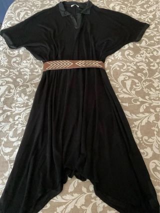Vestito lungo ampio nero Zara