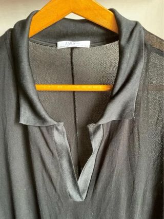 Vestito lungo ampio nero Zara