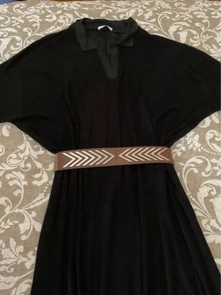 Vestito lungo ampio nero Zara