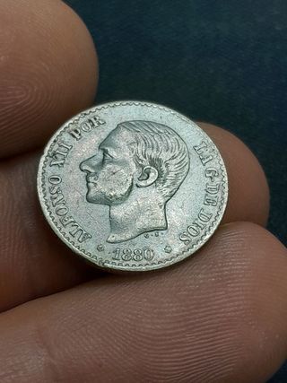 Moneta Regno di Spagna Alfonso XII 1880