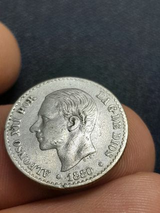 Moneta Regno di Spagna Alfonso XII 1880