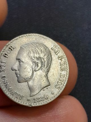 Moneta Regno di Spagna Alfonso XII 1880