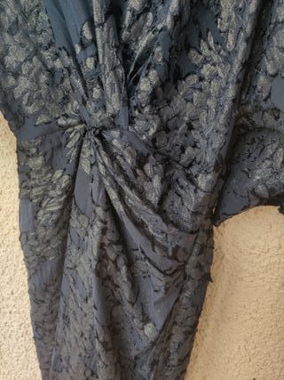 Vestido fiesta negro y dorado