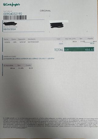 Lavadora Carga Superior AEG 6kg 1200rpm