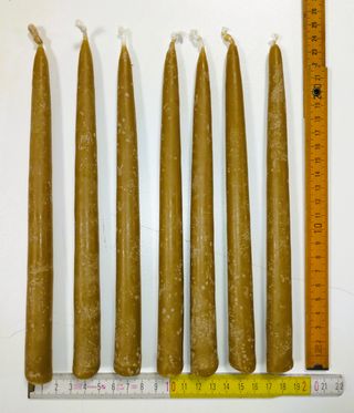 Candele cera d'api artigianali - cm 23 x 1,8 - fat