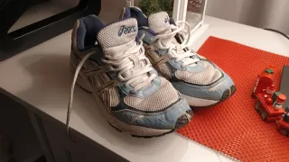 Scarpe Asics 39.5 blu/bianche