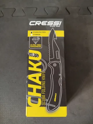 Navaja Cressi Chaku Acero Inox y Titanio Nueva