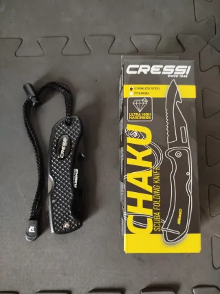 Navaja Cressi Chaku Acero Inox y Titanio Nueva
