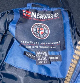 Anorak Norway Azul   Sin pelo en la capucha