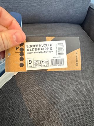 Zapatillas Diadora para correr azul y naranja