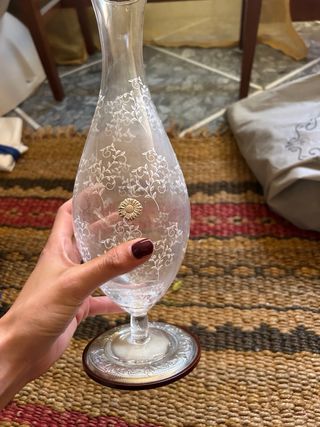 Vaso decorato con argento