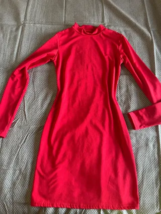 Vestido rojo manga larga