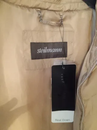 Abrigo plumífero beige