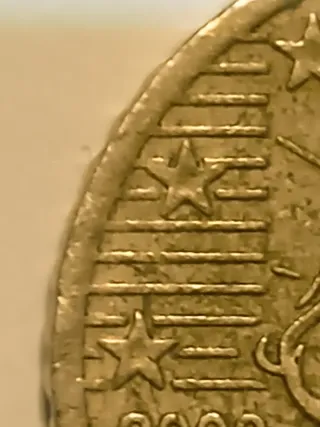 Moneda 50 céntimos R.F. 2000 error estrella y5