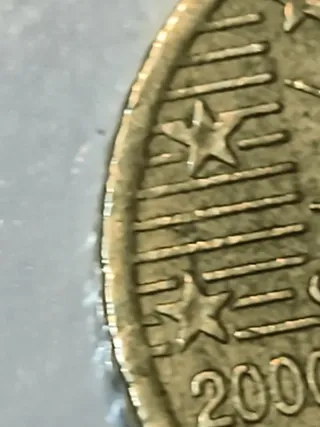 Moneda 50 céntimos R.F. 2000 error estrella y5