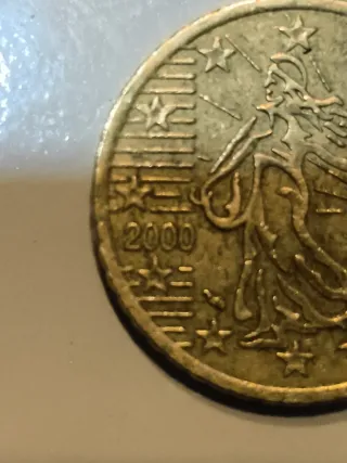 Moneda 50 céntimos R.F. 2000 error estrella y5