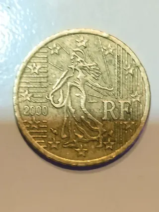 Moneda 50 céntimos R.F. 2000 error estrella y5