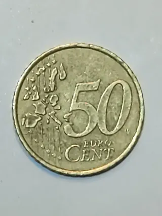 Moneda 50 céntimos R.F. 2000 error estrella y5