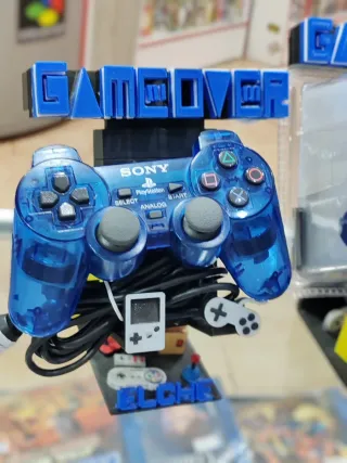 Mando PS2 DualShock 2 Azul Transparente
