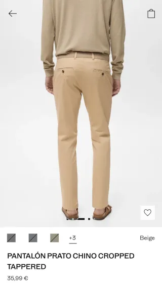 Pantalón chino Mango beige Talla L