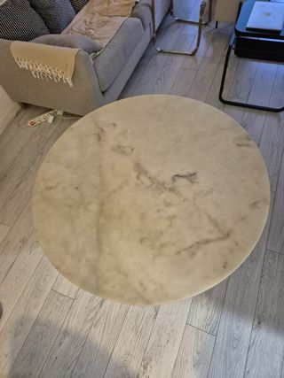 Mesa redonda mármol Westwing 90cm diámetro