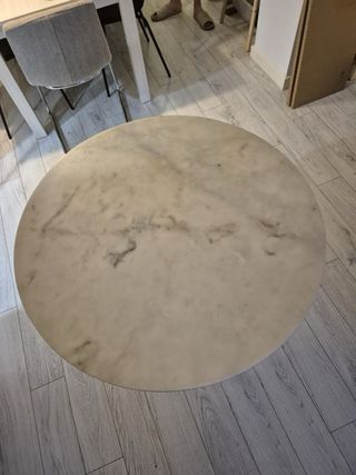 Mesa redonda mármol Westwing 90cm diámetro