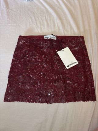 Falda Bershka lentejuelas XS