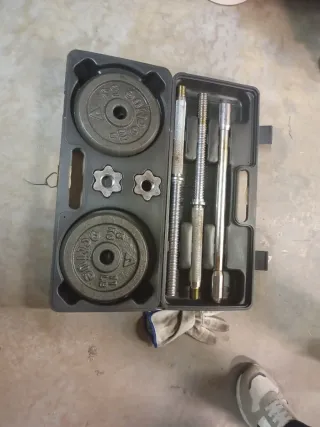 Pesas y Barras Gimnasio Maletín