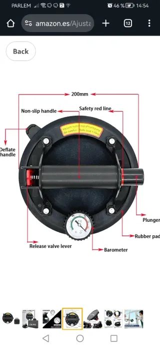Ventosa de vacío 220KG