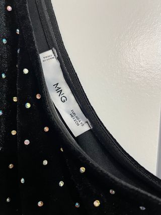 Top terciopelo strass