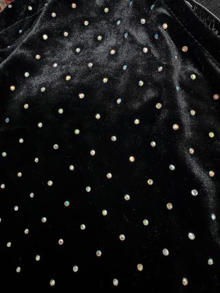 Top terciopelo strass