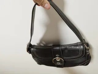 Bolso Coach Negro Piel