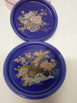 2 Piatti in Porcellana Giapponese Decorati