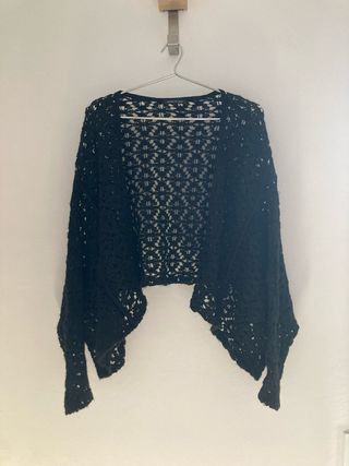 Chal/chaqueta de punto negro