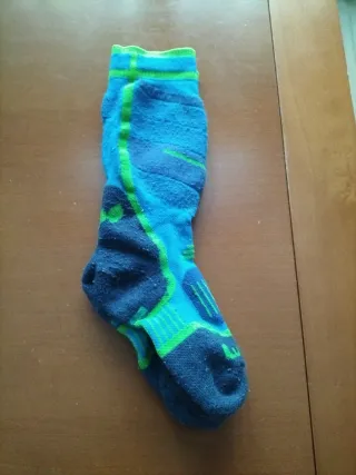 Calcetines esquí azul y verde