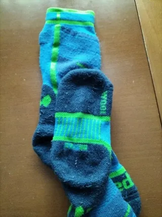 Calcetines esquí azul y verde