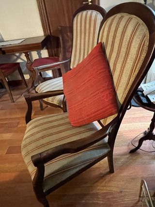2 Sillones Antiguos Butacas Madera Tapizado