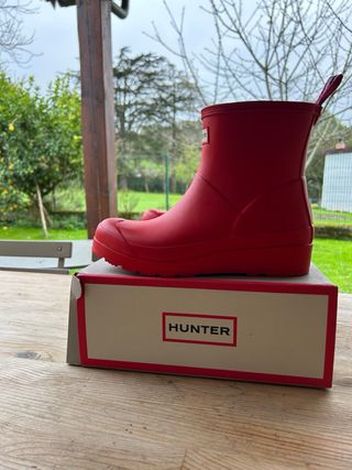 Botas de agua Hunter cortas rojas