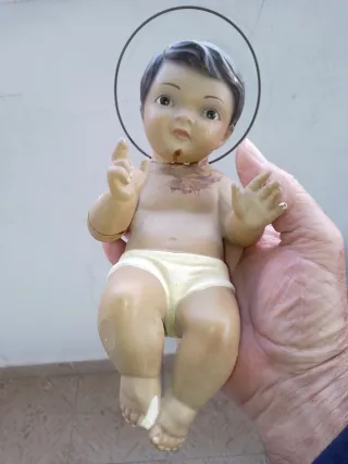 Escultura Niño Jesús con halo