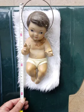 Escultura Niño Jesús con halo